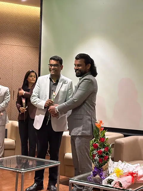 Speaker felicitation on stage